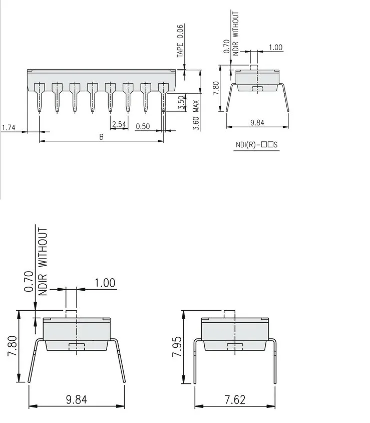 Japan Straight Plug 12-Pin 6-Bit 6P Key Toggle Code Flat Dial Switch Dial Code Blauw 2.54Mm Pitch