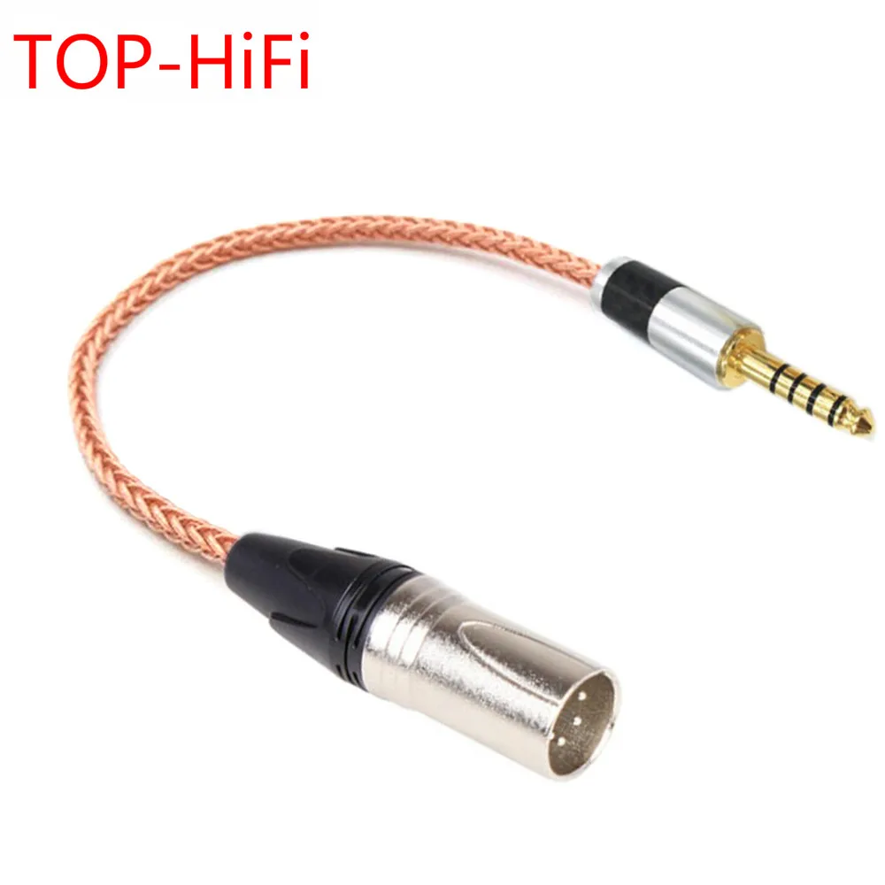 

TOP-HiFi Single Crystal Copper 4.4mm Balanced Male to 4pin XLR Balanced Male Audio Adapter Cable 4.4mm to XLR Male to Male