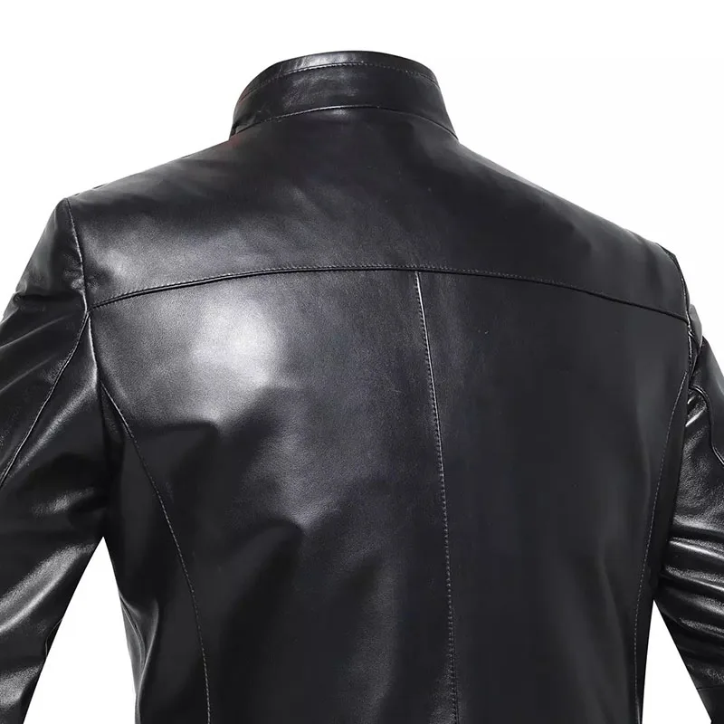 Youpin pele de carneiro clássico casaco fino primeira camada couro genuíno à prova de vento quente macio confortável outwear masculino couro do plutônio casacos