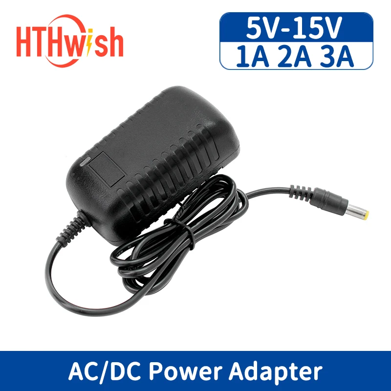 Universal Power Adaptor AC/DC Output DC 5V - 15V 1A - 3A Supply Charger Adapter for Video Camera Router DVD Led Strip Monitor