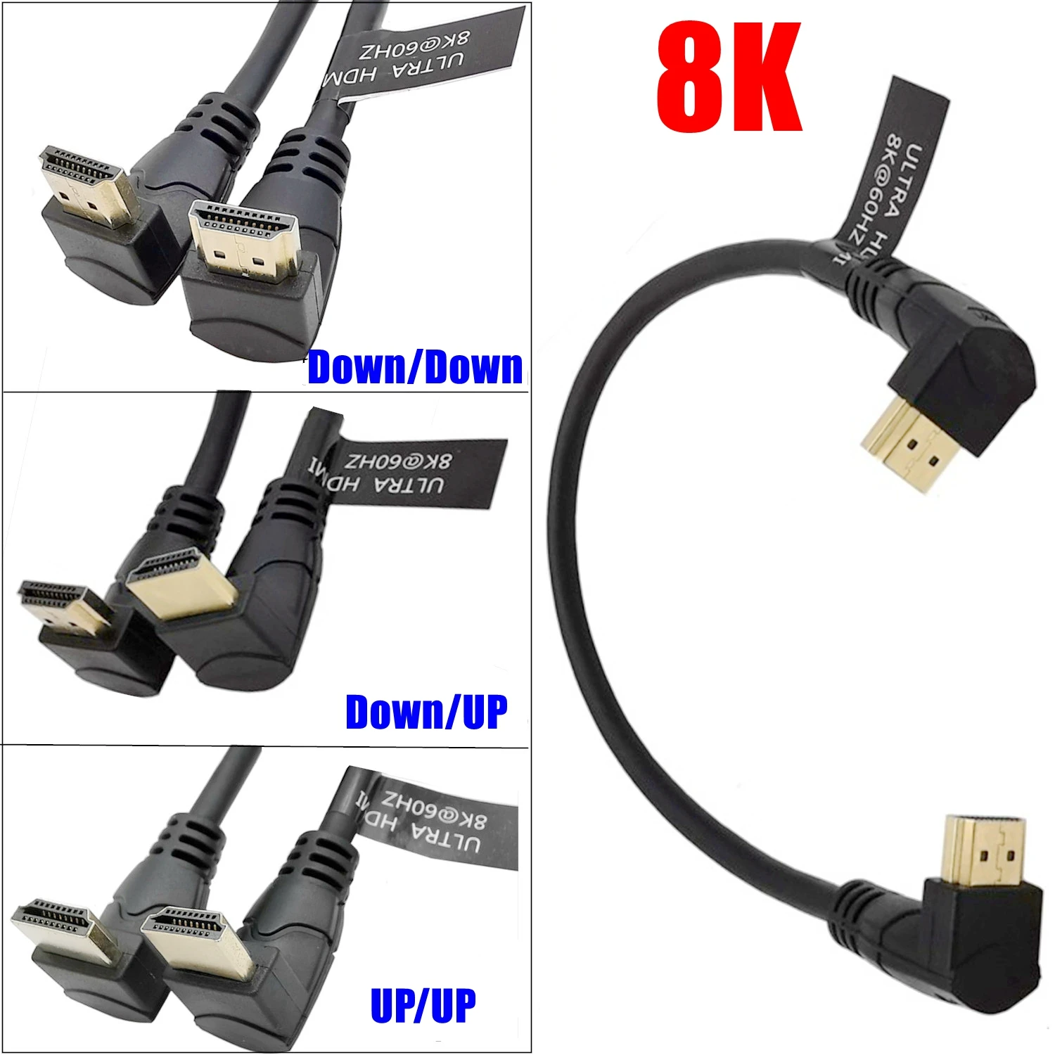 Cable 2,1 compatible con HDMI 8K 60Hz 4K 120Hz Ultra alta velocidad 48Gbps 8K Cable compatible con HDMI 30cm 60cm 180cm