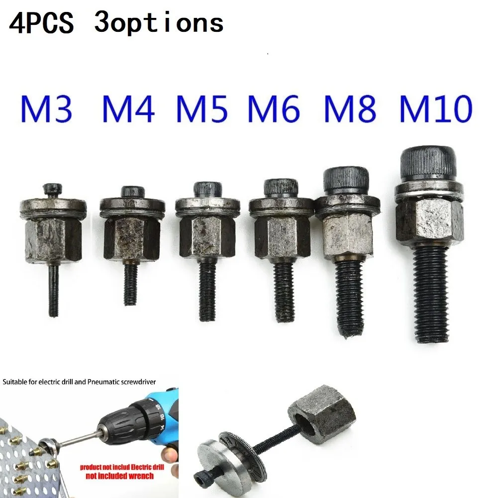 1/3/4 sztuk ręcznie nakrętka nitu nakrętki zestaw Rivnut trzpień narzędzie M3-M4- M5- M6, M4-M5- M6-M8, M5- M6-M8-M10 do ręcznego nitownicy narzędzia