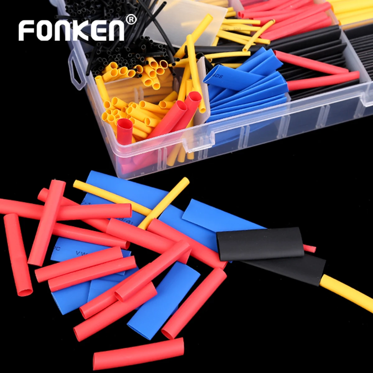 

FONKEN Cable protector Insulation Heat Shrink Tubing Tube Sleeve Wrap Wire Assortment Shrinkable Tube Wrap Wire Cable Sleeves