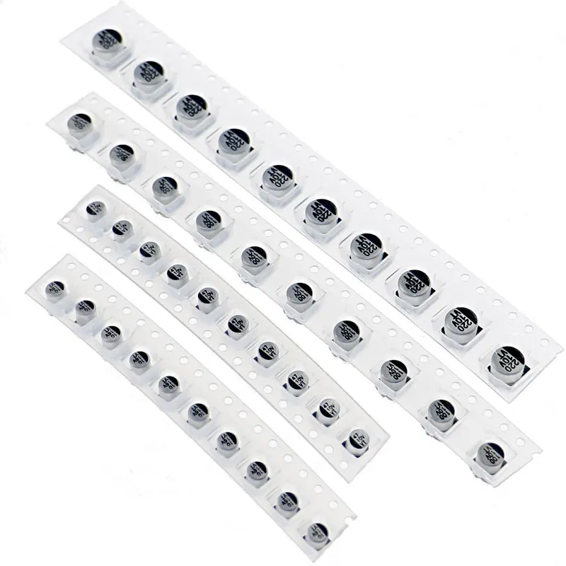 130pcs/lot 13values Each 10pcs 1uF-220uF SMD Aluminum Electrolytic Capacitor Assorted Kit Set Samples Kit