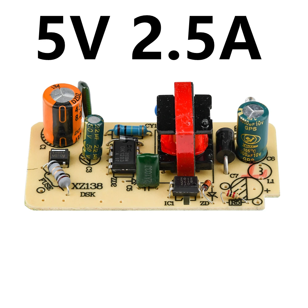 AC-DC 100V-240V 110V 220V to 5V 12V 5A 2A 2.5A 1A Switching Power Supply Switch Overvoltage Overcurrent Circuit Protection SMPS