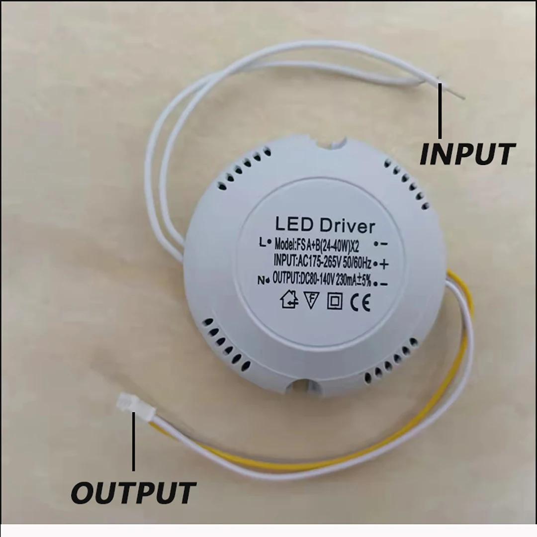 LED Driver Current 240mA 12-24W/24-40W SMD PCB Light Ceiling Power Supply 3 Color 3Pin Lighting Transformers Input AC175-265V
