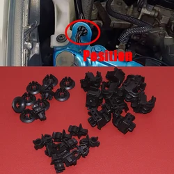 10x Engine Hood Rod Holder Opener Stay Grommet Clips Base For Honda Accord Odyssey Pilot Fit RB1 90601-S84-A01 90602-S84-A01