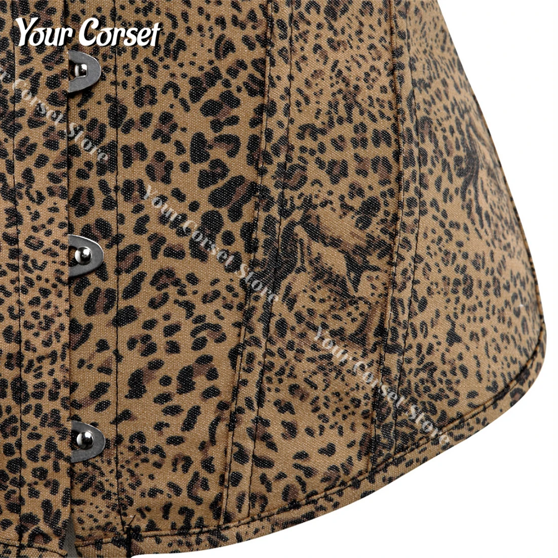 Bustier and Corsets Tops Leopard Grain Brown Pirate Corset Top Sexy Lingerie Corset Bustier Top Vintage Decorative Corset Waist