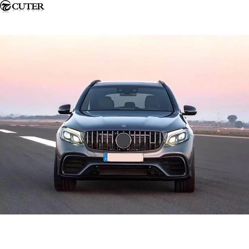 X253 Glc300 Glc63 Amg Style PP Front Bumper Rear Bumper for Mercedes Benz GLC Car Body Kit