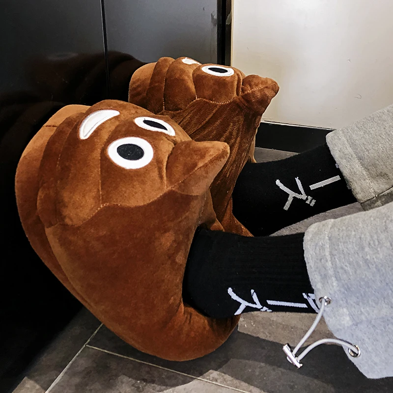 2020 Men Slippers Women Winter Warm Plush Slippers Soft Indoor Floor Slippers Non-slip Home Shoes Christmas Funny Halloween Gift