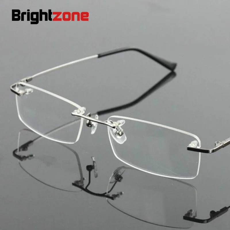 

Rimless Titanium Alloy Flexible Optical Glasses Spectacle Frame Degree Point Eyeglasses Oculos De Grau Prescription Rx Glasses