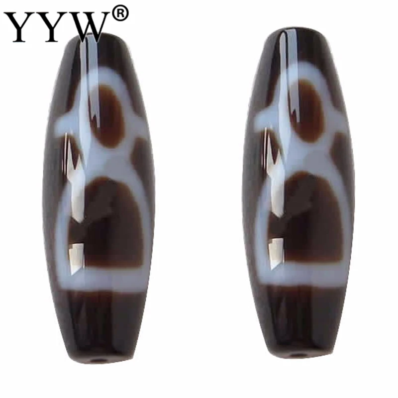 2017 fashion jewelry Natural Tibetan Dzi Beads for making diy Jewelry Oval god of wealth & two tone Grade AAA Sold By PC