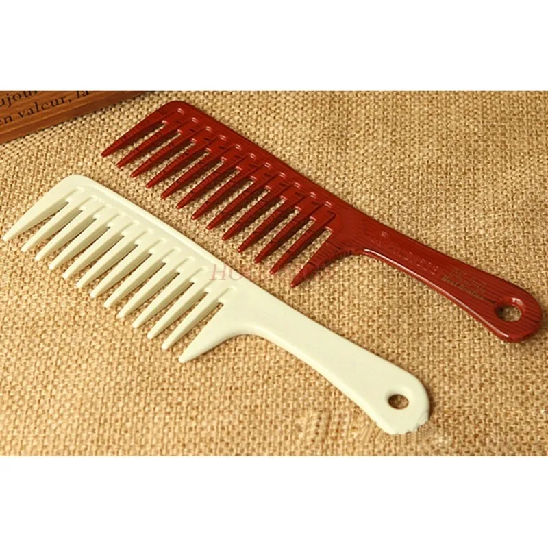مشط ذو أسنان واسعة، مشط منزلي قابل للطي عالي الجودة، أدوات تصفيف الشعر البلاستيكية ذات الأسنان الواسعة، لفة كبيرة، شعر مبلل طويل، أمشاط ذات أسنان كبيرة