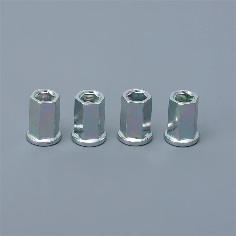 Raptor 660R 4PCS Exhaust Stud Nuts Hexagonal Screw for Yamaha 660 R 350 Warrior 350 Grizzly 350 Inner Dia 6mm Outer Dia. 10mm