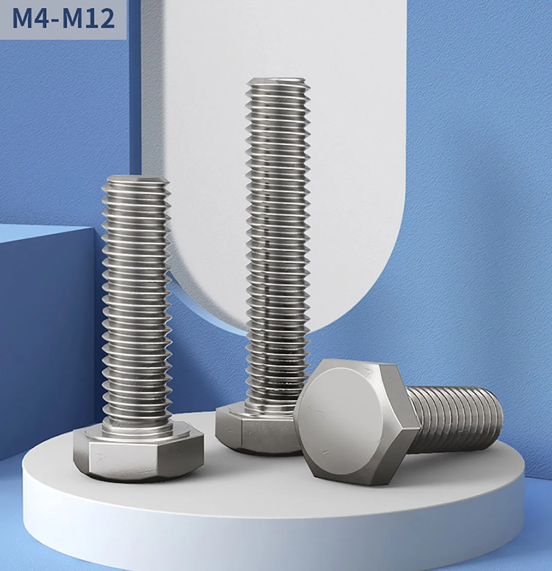 Left Threaded External Hex Head Screws M6 M8 M10 M12 304 Stainless Steel Reverse Thread Left Tooth Outer Hex Head Bolts