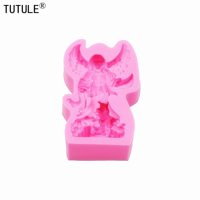 Wings girl beautiful cherub silicone mold , crafts ornaments plaster aromatherapy ornaments drip molds clay molds