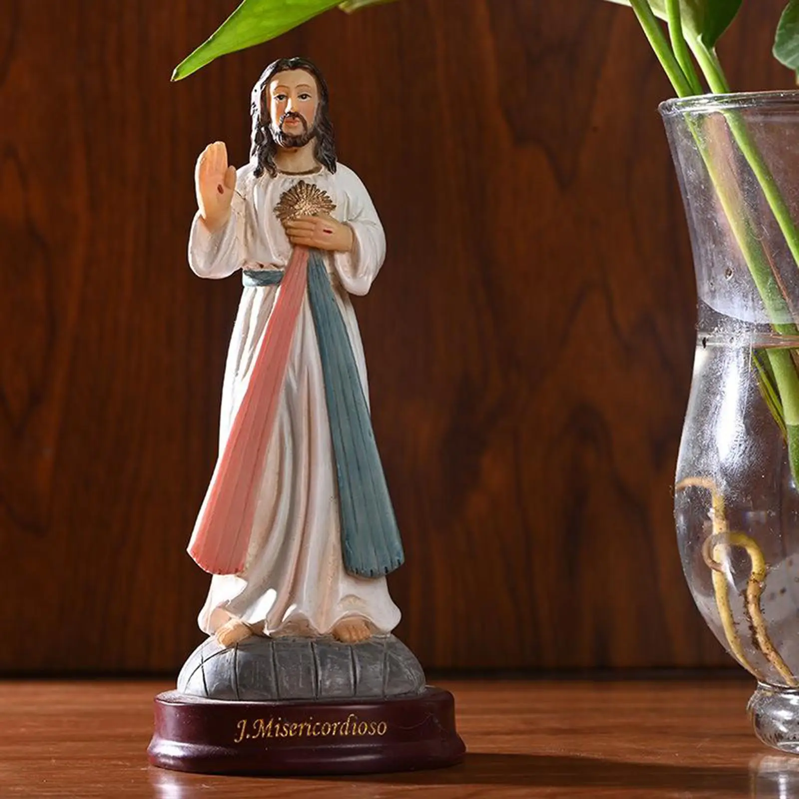 Religious Figurine Resin Jesus Statue Figure Sculpture Savior Figurine Catholic Christian Religious Gift Home Chapel Decoration