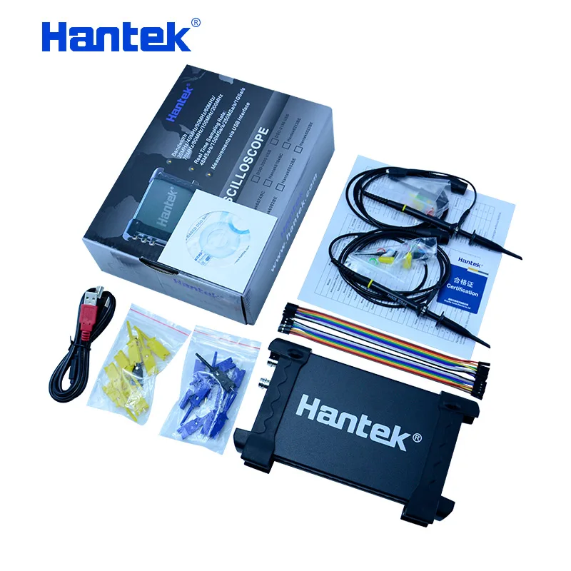 Hantek 6022bl pc digital portátil usb osciloscópio + lógica analisador 16 canais 20mhz largura de banda 48msa/s taxa de amostra