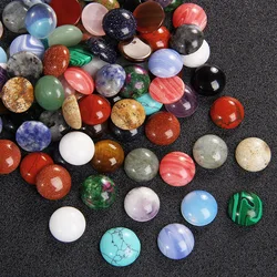 4/6/8/10/12/14mm Natural Stone Cabochon Round Semi-precious Cameo Fit DIY Ring Earring Bracelet Jewelry Making Finding 10pcs/lot