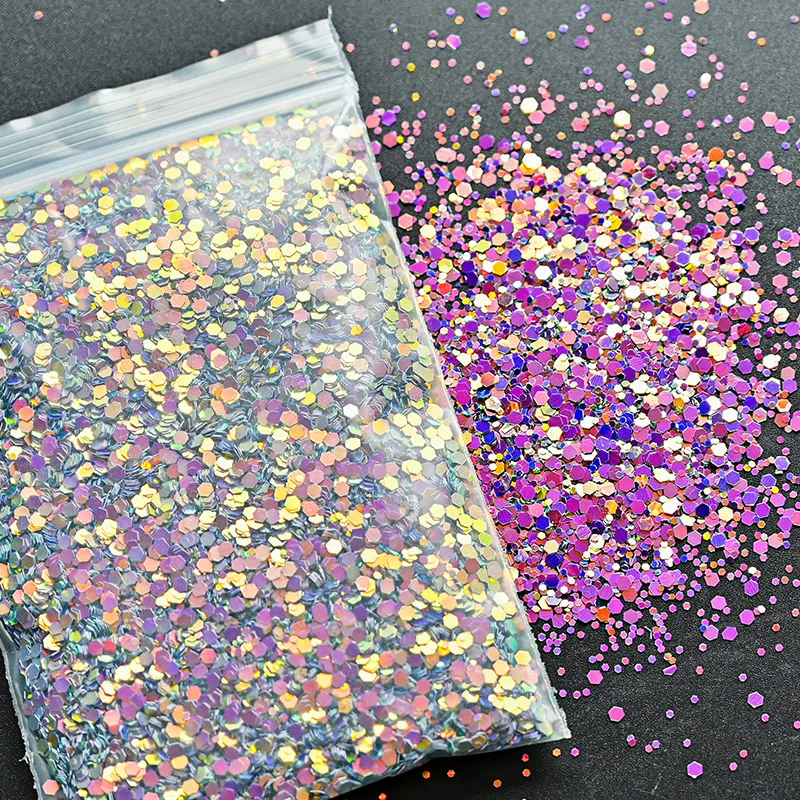 1kg Chameleon Glitter Sequins For Nail Art/Manicure Diamond Glitter Hexagon Shape 12colors DIY/Craft/LIPS/BODY Glitter Sparkles