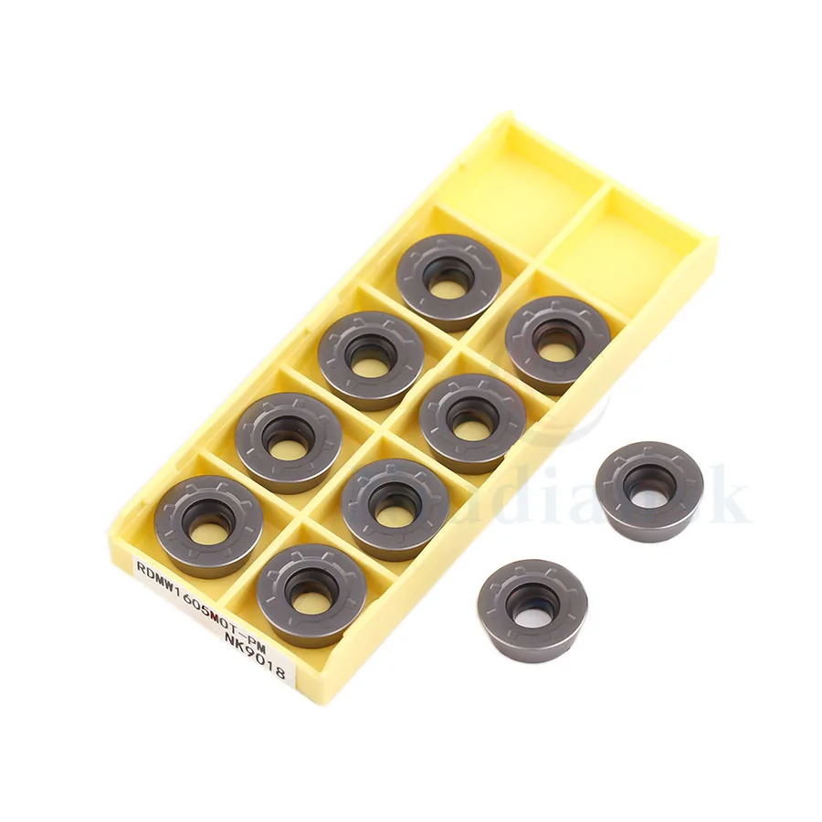 10 قطعة RDMW1204MOT-PM NK9018 قاطعة المطحنة RDMW1605MOT-PM NK9018 كربيد إدراج آلة خرط تعمل بالتحكم الرقمي بواسطة الحاسوب أداة الفولاذ المقاوم للصدأ تحول أداة RDMW