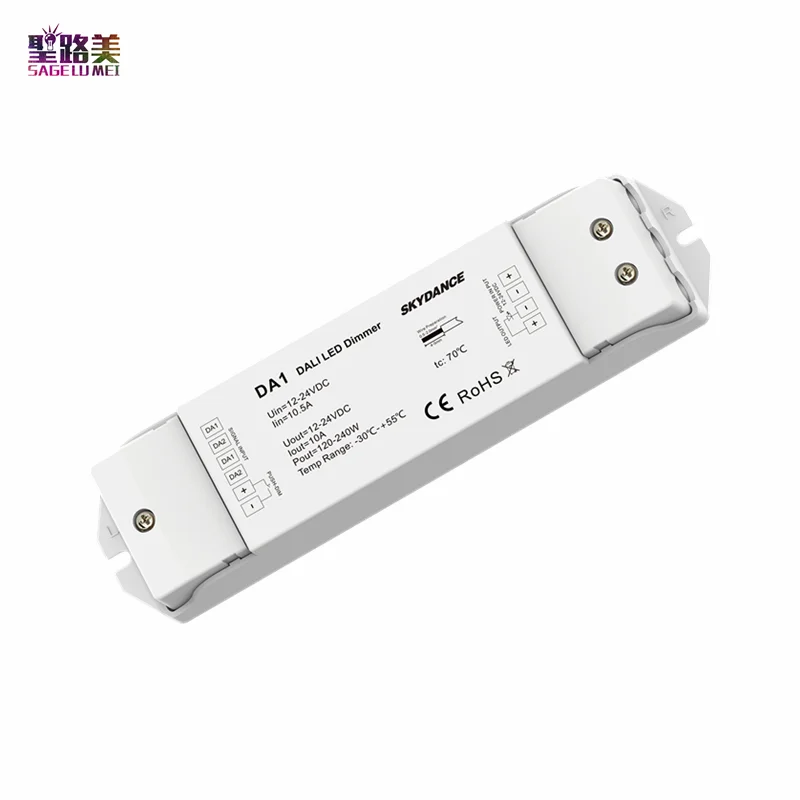 controlador de tensao constante led dali canal 15a saida pmw diminuir tensao constante protecao multipla dc 12v24v controle de led da1 01