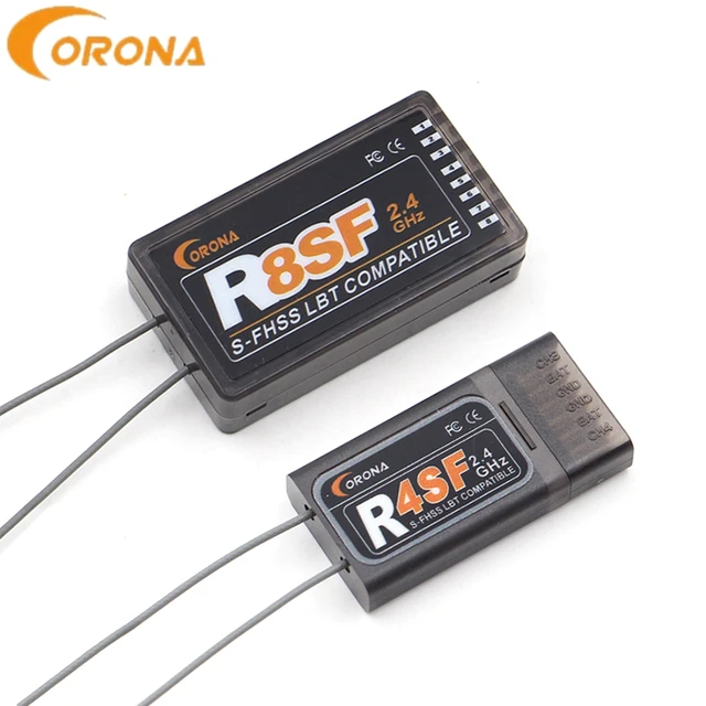 Corona R4SF 4CH R8SF 8CH 2.4GHz S-FHSS/FHSS Compatible Receiver For FUTABA  T6j T6K T8J T10J 14SG 16SZ 18MZ 4PLS Remote Control - AliExpress 26