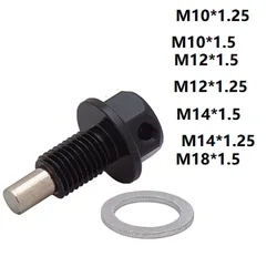 M10*1.25,m10*1.5,M12*1.5, M14*1.5, M18*1.5 ALUMINUM Magnetic Oil Drain Bolt Oil Sump drain plug nut Oil Drain Plug Magnetic