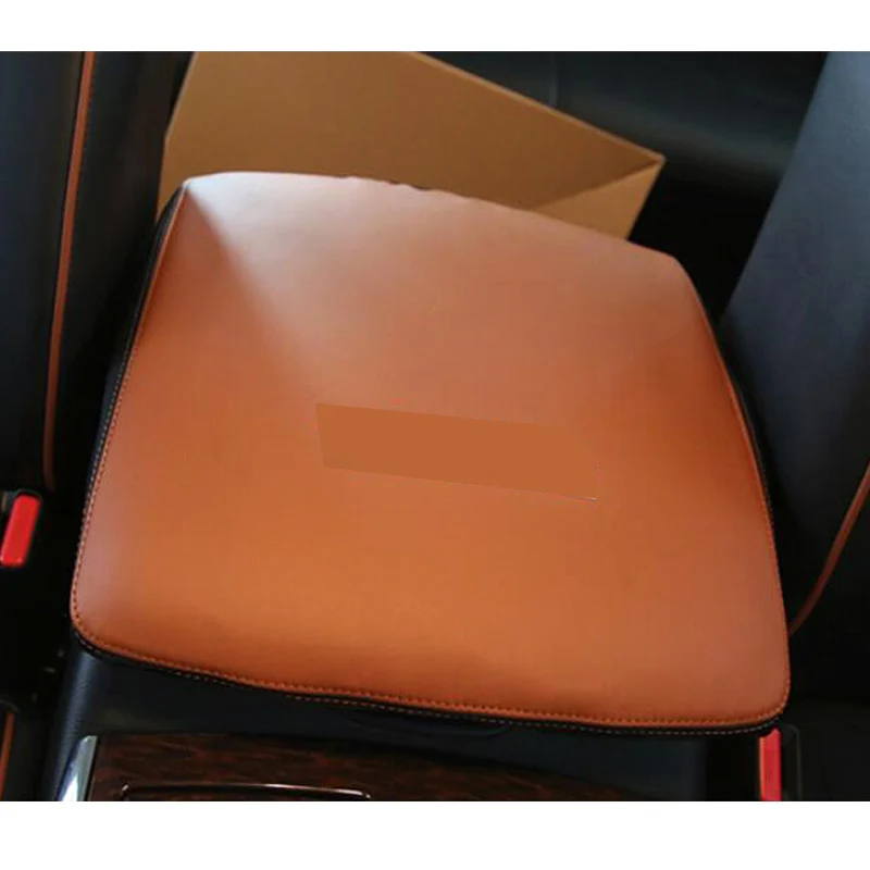 New Arrrial Leather Car Central Armrest Cover For Nissan Patrol Y62 Armada 2016 2017 2018 Accessories