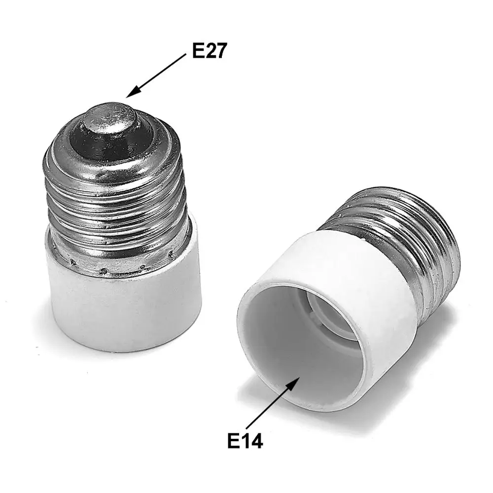 E27 per E14 Adattatore E26 per E14 Adattatore di Alimentazione del Convertitore del Supporto Della Lampada Zoccolo di Base HA CONDOTTO LA Luce Della