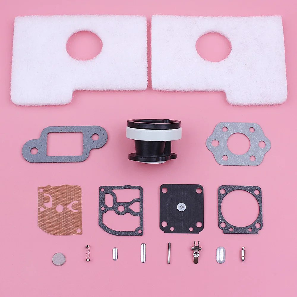 Adefol-Kit de reconstrucción de reparación de carburador de colector de admisión para Stihl MS180 MS170 018 017 MS 180 170, filtro de aire de junta de motosierra