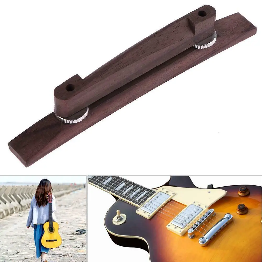 FLEOR Ebony or Rosewood Jazz Guitar Bridge for 6 Strings Archtop Jazz Guitar JS-02