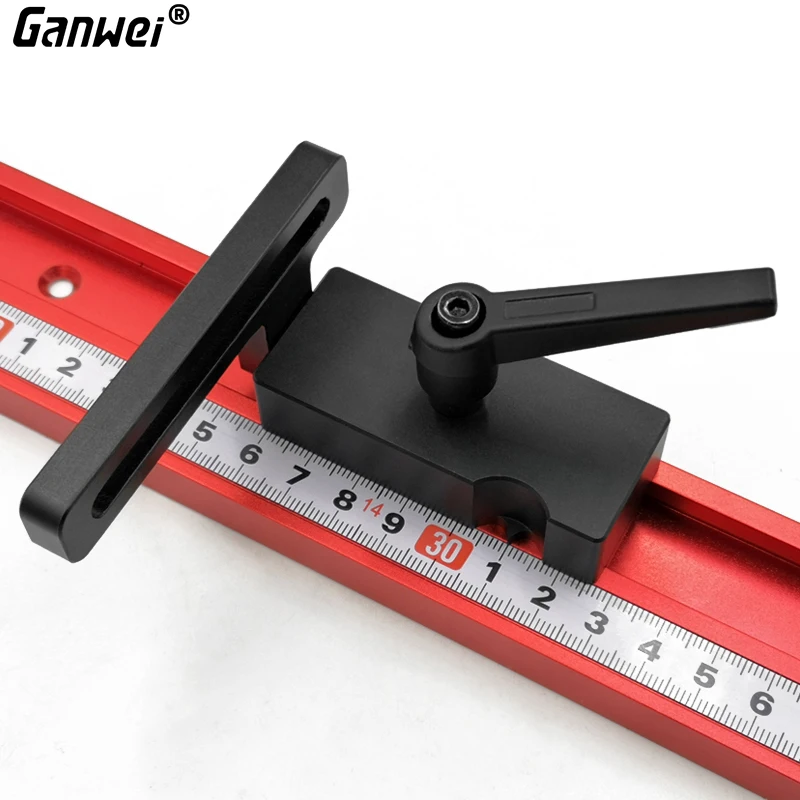 Ganwei Type 45 Woodworking Chute Limiter Carpentry DIY with Pointer Guide Rail Slide Locator T Slot Chute