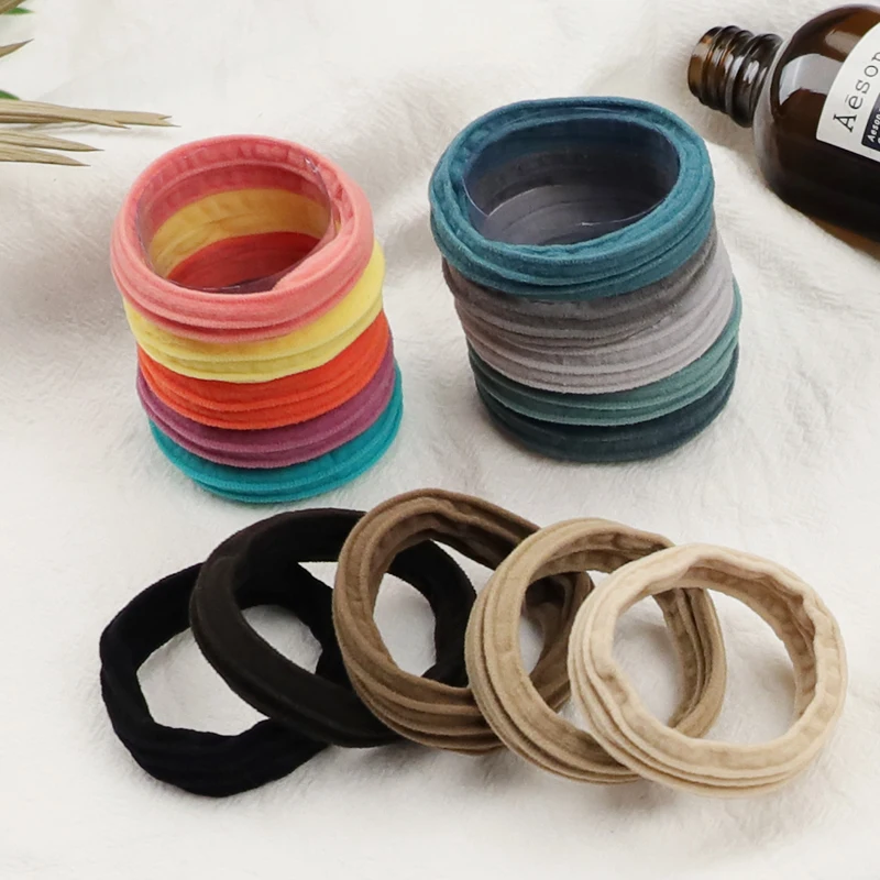 New 5PCS Women Girls Simple Basic Elastic Hair Bands Tie Gum Scrunchie Ponytail Holder Rubber Bands Fashion Hair Accessories