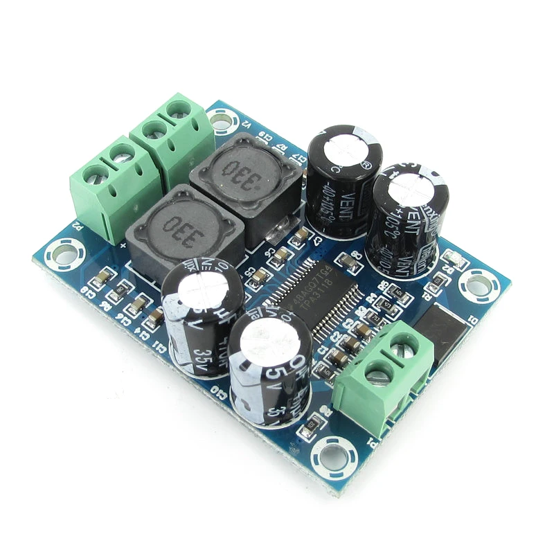 UNISIAN 오디오 앰프 보드 클래스 D 60W 모노 채널 디지털 미니 파워 앰프, DIY 휴대용 스피커 시스템용 TPA3118