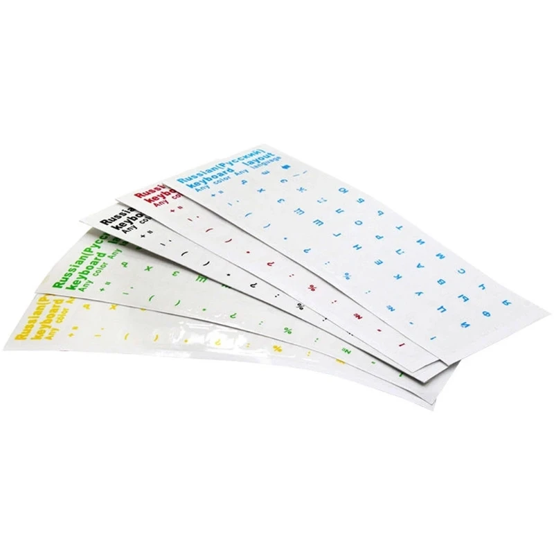 2 قطعة ملصق الخطابات مقاوم للماء سوبر دائم لوحة مفاتيح روسية ملصقات الأبجدية لأجهزة الكمبيوتر المحمول العام-لوحة المفاتيح روسيا