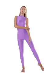 Speerise Womens Turtleneck Gymnastics Jumpsuits Female Spandex for Unitards Skinny Rompers Zipper Full Lenght Wear