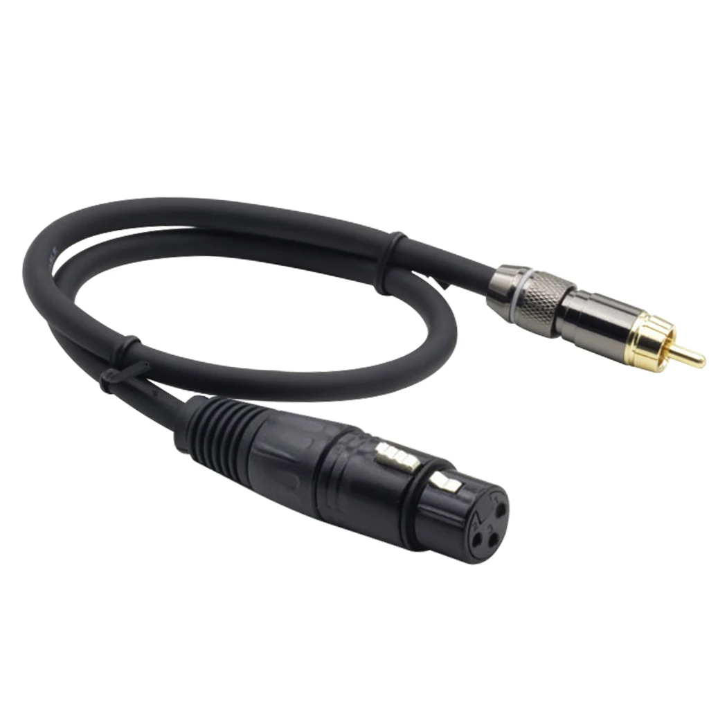 JORINDO 0.5M/1.64FT 3-hole XLR female to RCA Microphone audio extension cable,For microphone mixer amplifier cable