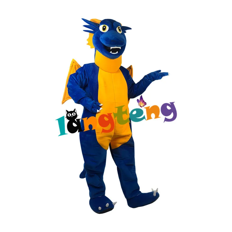 1033 Blue Dragon Mascot Costumes Cartoon Movie Event Show Propagation Props Doll Walking Costume