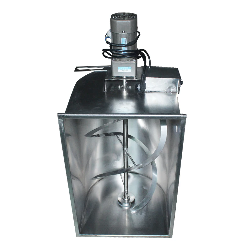 

U style hopper SS304 stainless food safe stiring mixing hopper 80L connector 64mm 120w motor adjustable speed with cover SHENLIN