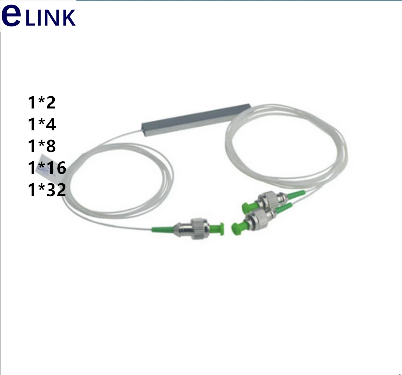 Mini divisor PLC 10 Uds 1*2 1*4 1*8 1*16 1*32 FC/UPC FC/APC 1mtr cable blanco tubo de acero coleta G657A1 PVC 0,9mm envío gratis