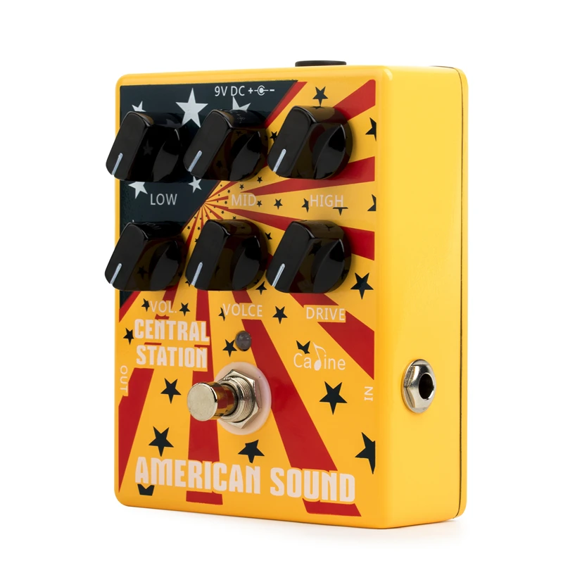 Caline CP-55 American Sound Overdrive Guitar Effect Pedal, Amplifier Simulation 57 Deluxe AMP Pedal Effect