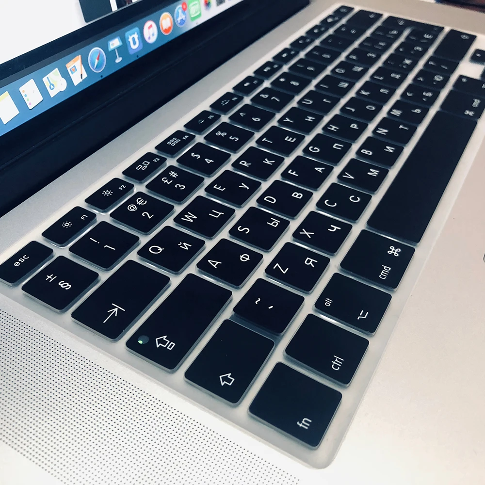 EU US Russian Language Keyboard Skin for Macbook Air13 A1466 Keyboard Cover Pro13/15 A1502A1398 Silicone Keyboard Film Protector - Image 2