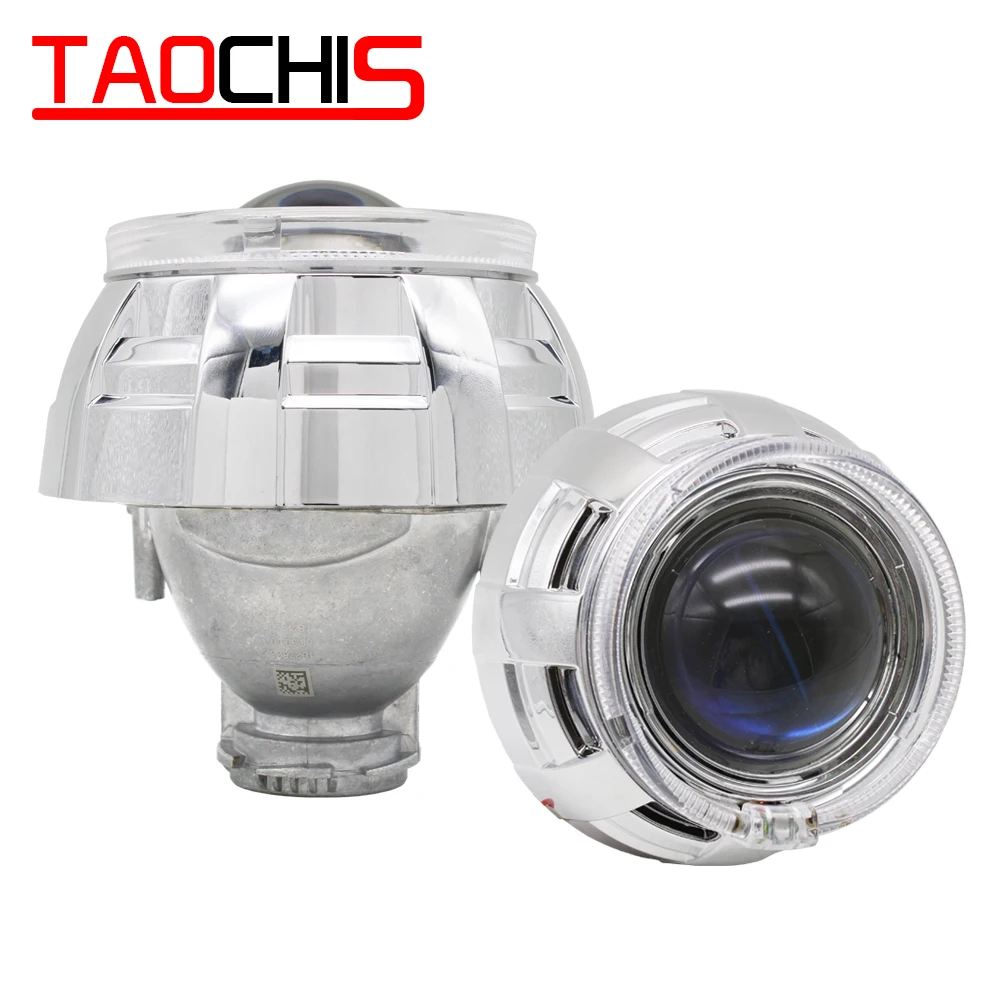 TAOCHIS 3.0 Inch Bi Xenon Projector Lens Kit for Hella  With Shroud APP Control Angel Eyes Modify Head Light