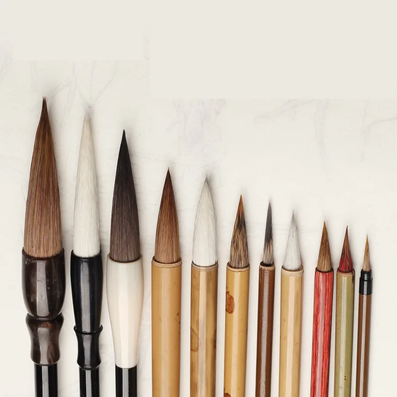 11pcs/set Chinese Watercolor Painting Brushes Chinese Meticulous Painting Brush Pen Freehand Painting Brush Tinta China