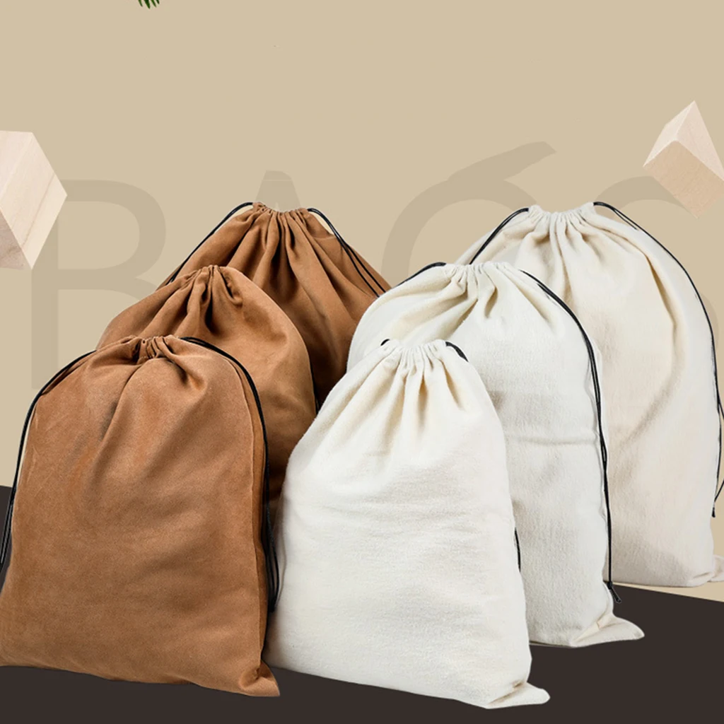 Large Cotton Plain Canvas Drawstring Bags - Xmas Sack / Storage / Laundry Bag