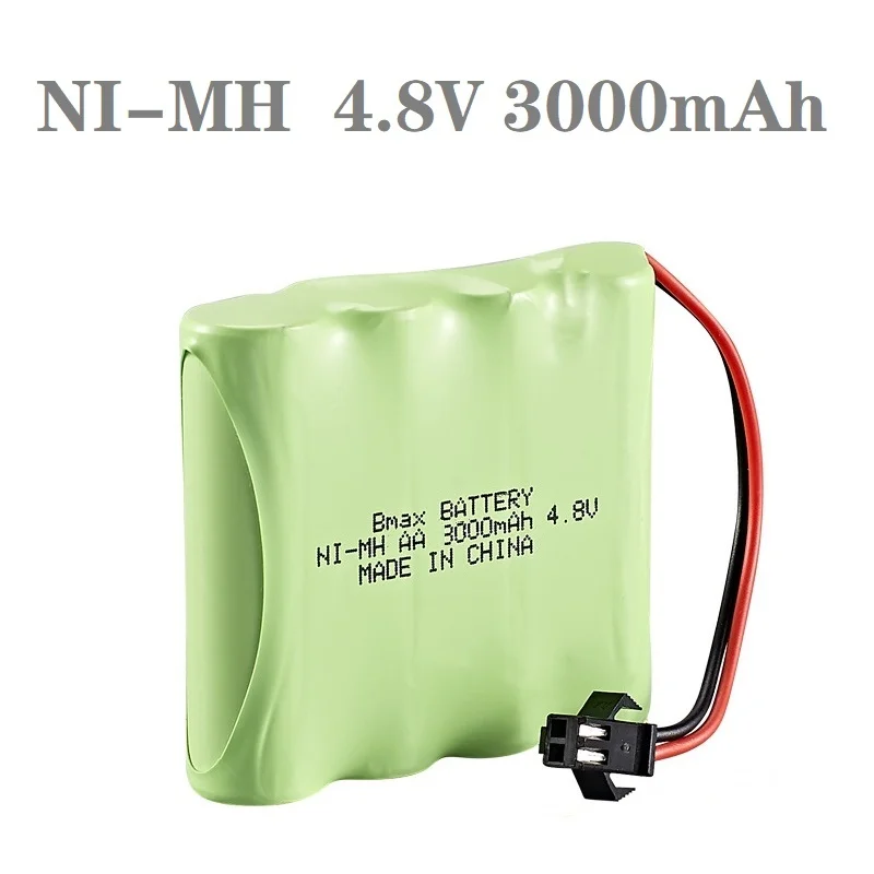 Aggiornamento 4.8v 3000mAh ni-mh batteria ricaricabile + caricatore 5 in1 per giocattoli elettrici RC auto barca nave serbatoio robot pistole strumento di illuminazione