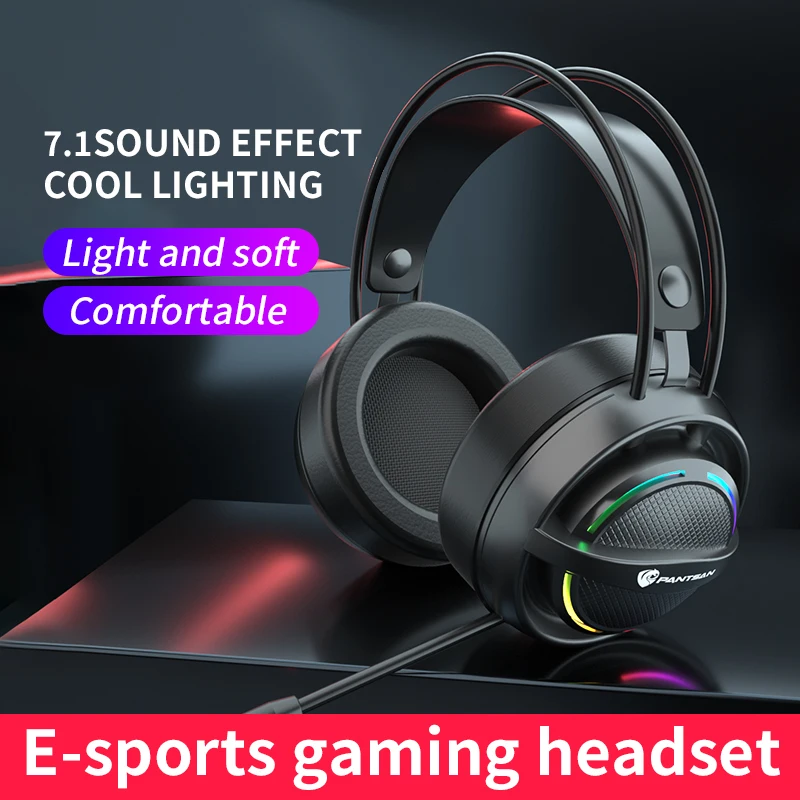 New LED Gaming Headphones Colorful Headphone Stereo Headphone With Microphone Suitable For PC Laptop Gaming Headset