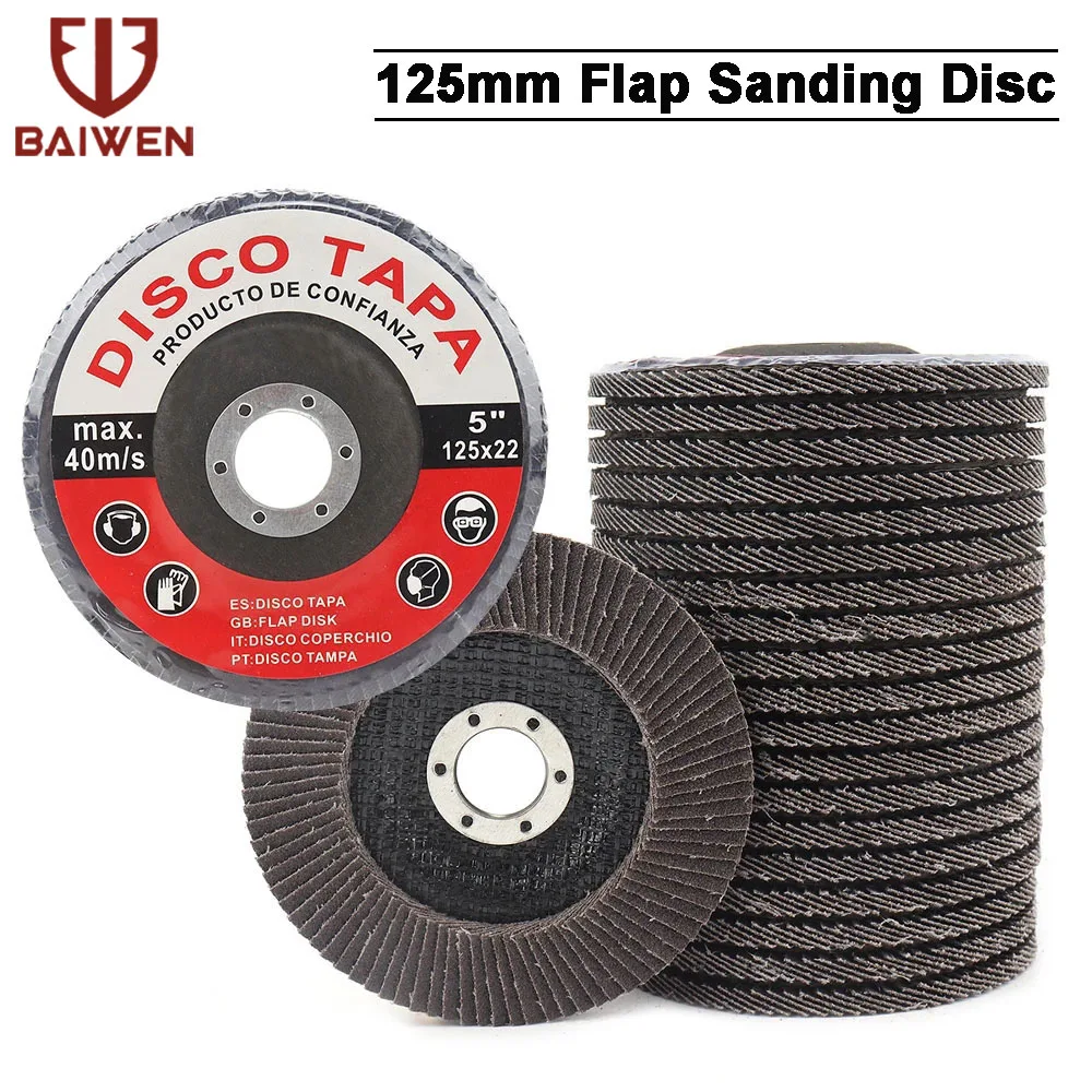 

2-10pcs Flap Discs 125mm Sanding Discs 60/80 Grit Grinding Wheels Blades Abrasive Tools for Angle Grinder 7/8inch Hole