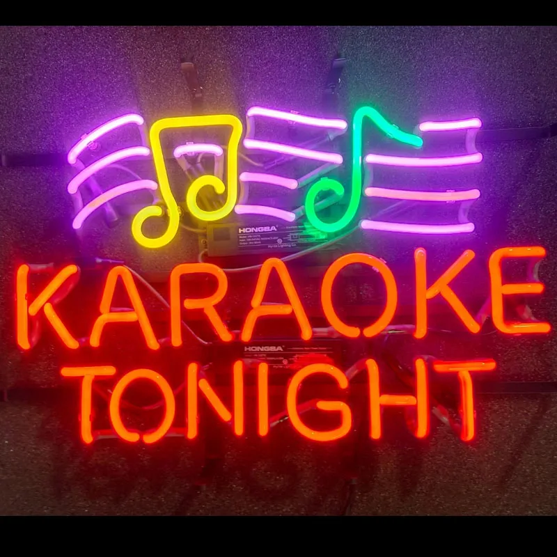 Neon Sign Karaoke Tonight Light Sign Sing Music Room Window Display Neon Wall Aesthetic Night Light Flexible Anime Room Decor